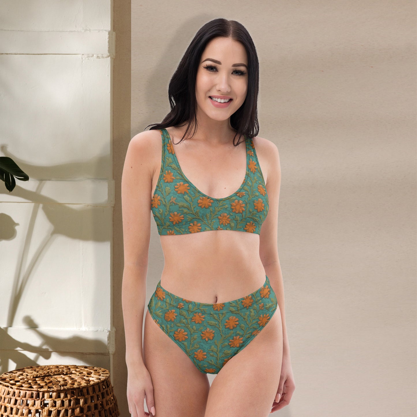 Bikini éco-responsable - Jardin céladon
