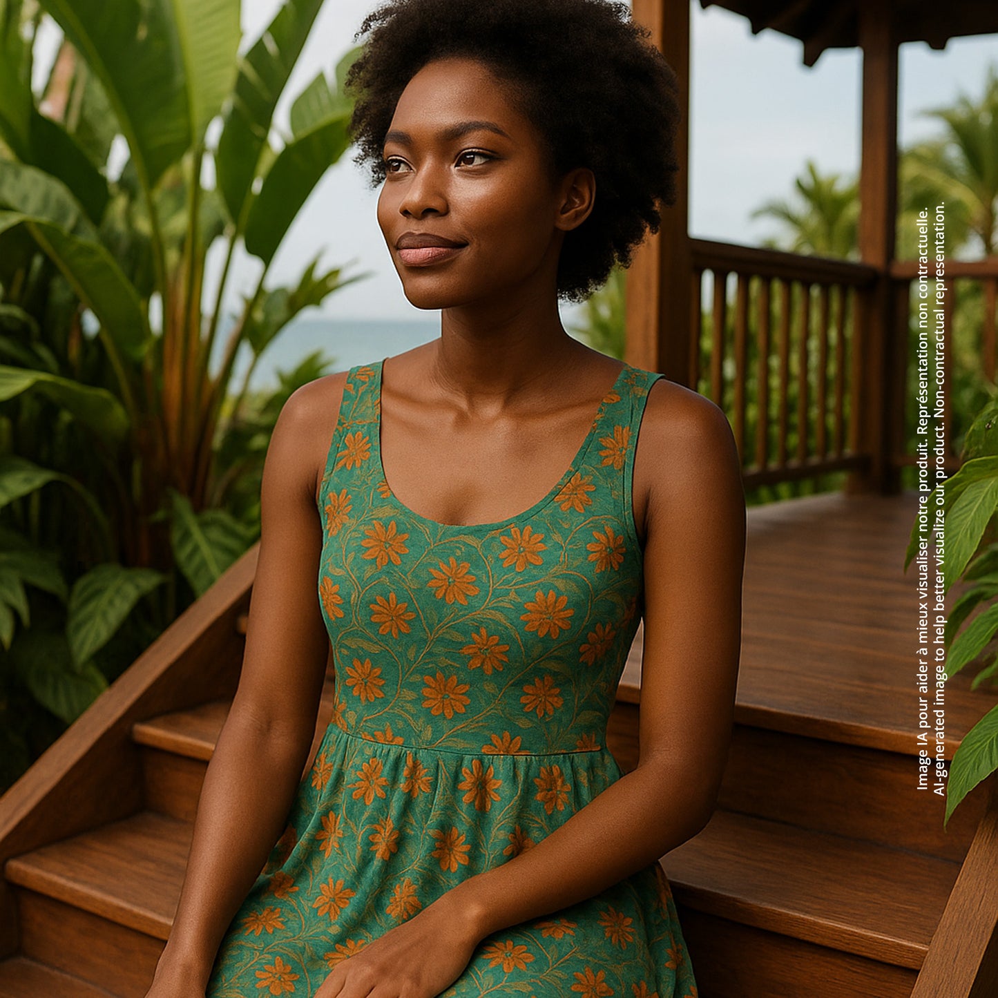 Skater Dress - Celadon Garden