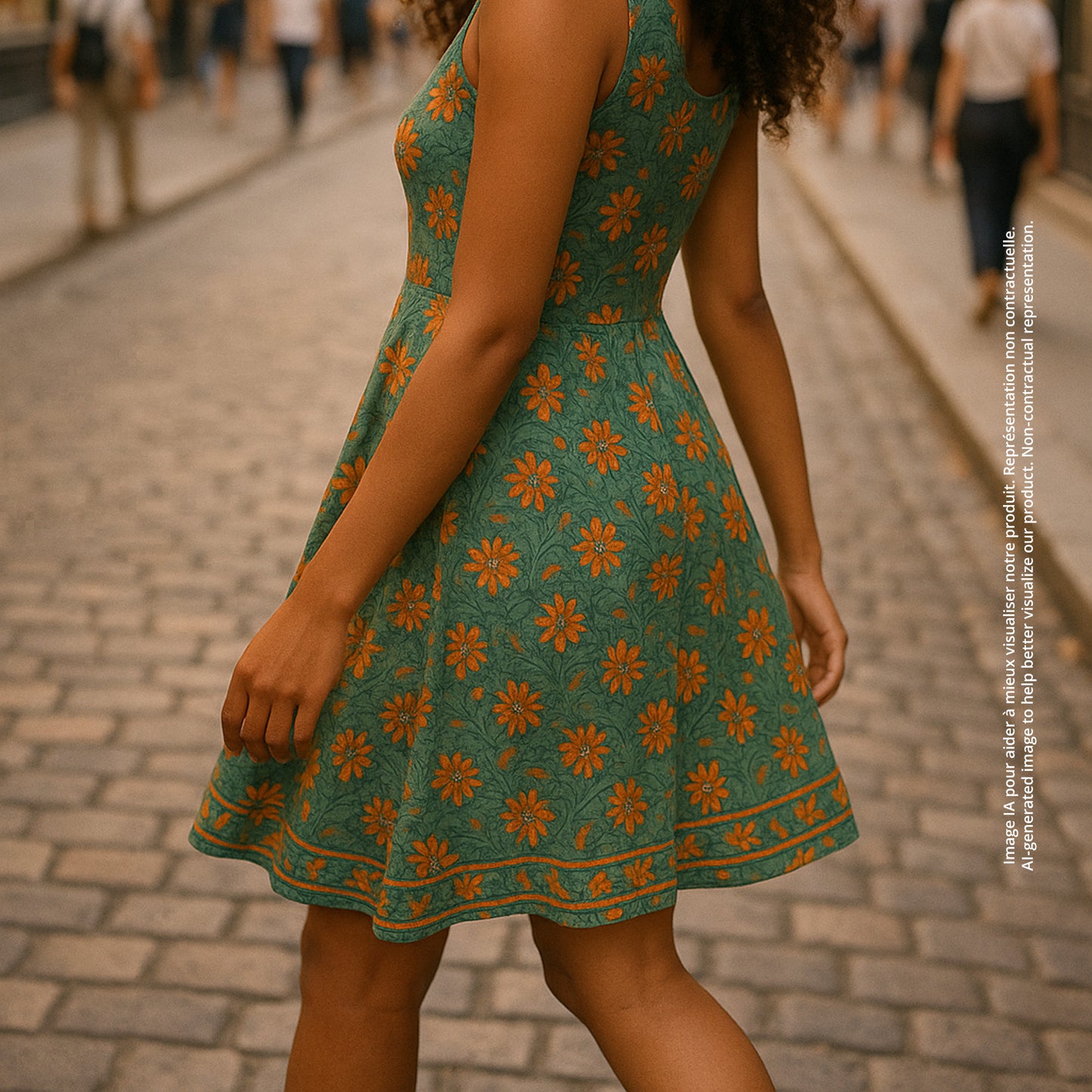 Skater Dress - Celadon Garden