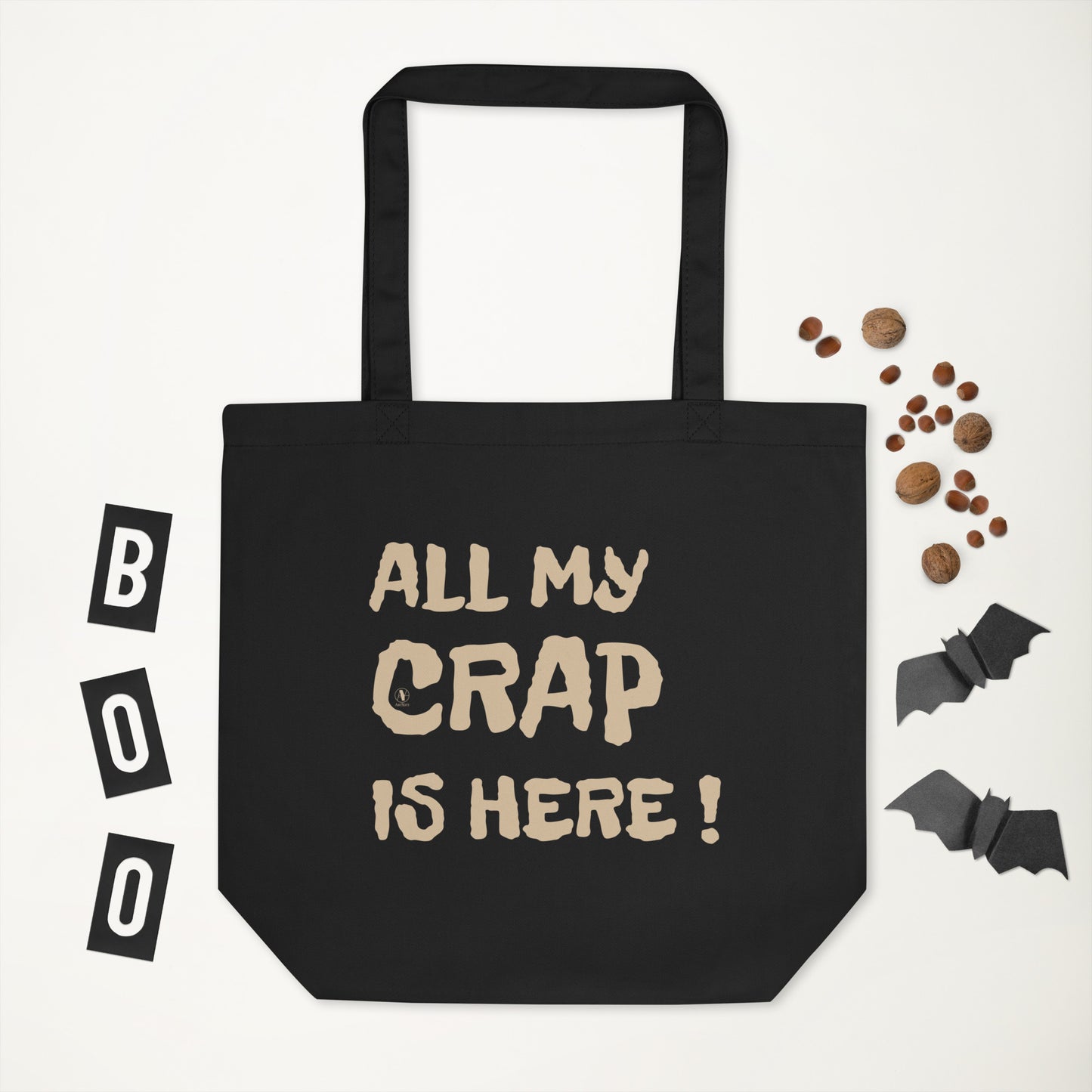 Tote bag en coton bio - All my crap is here ! - Artyoti