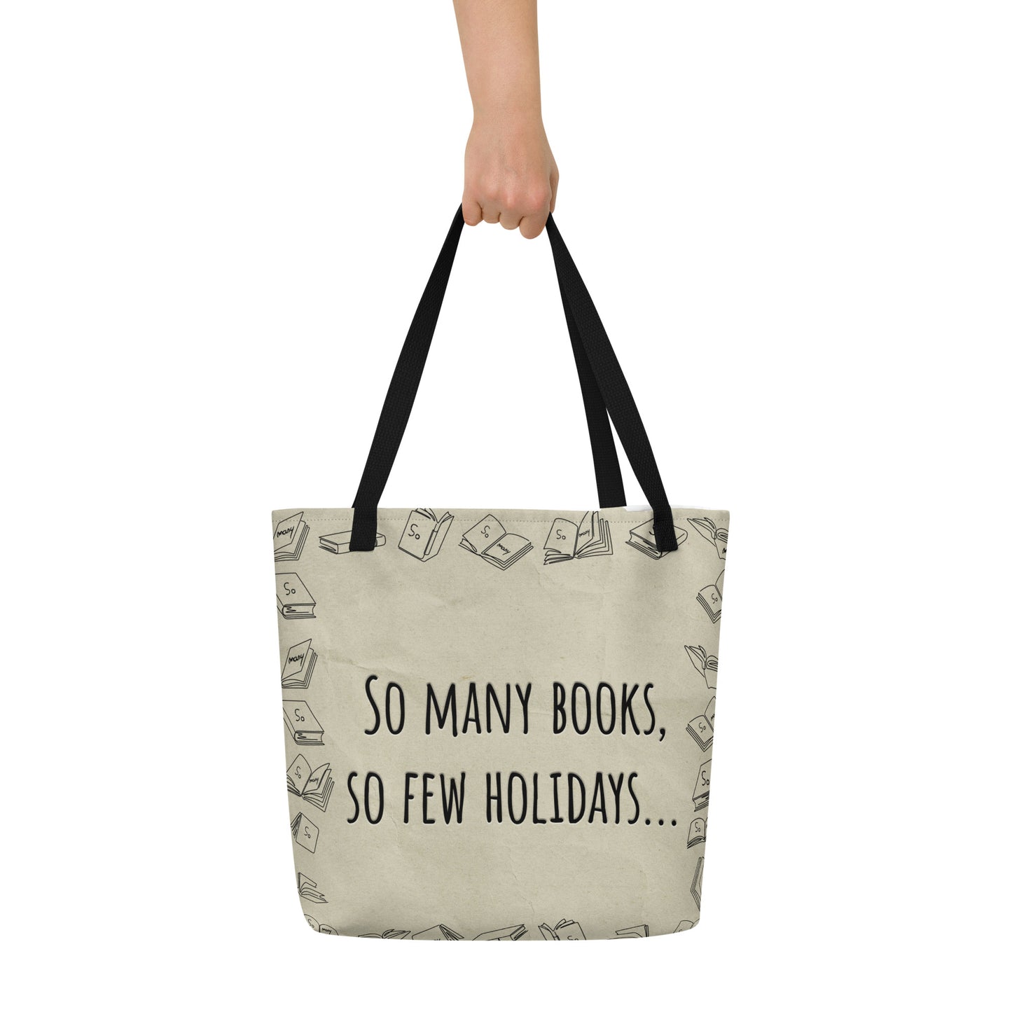 Tote bag avec poche intérieure - So many books