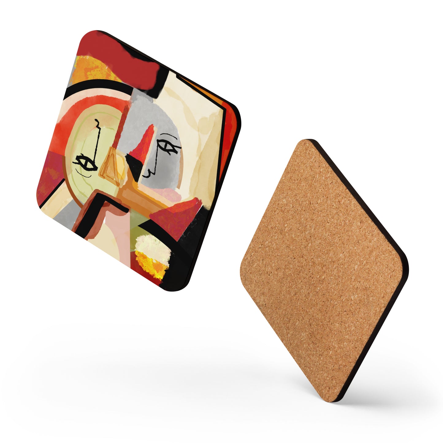 Sous-verres en liège - murmure d'automne