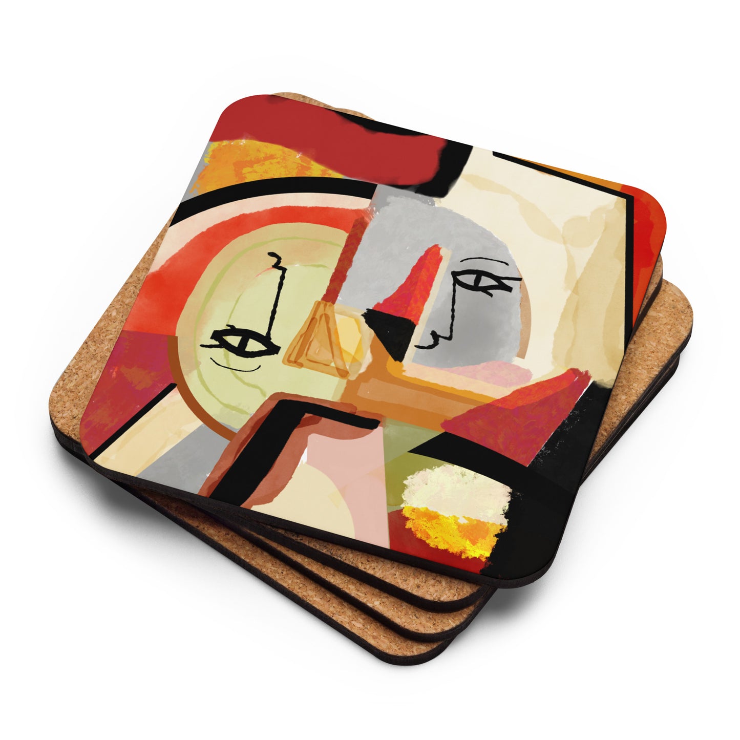 Sous-verres en liège - murmure d'automne