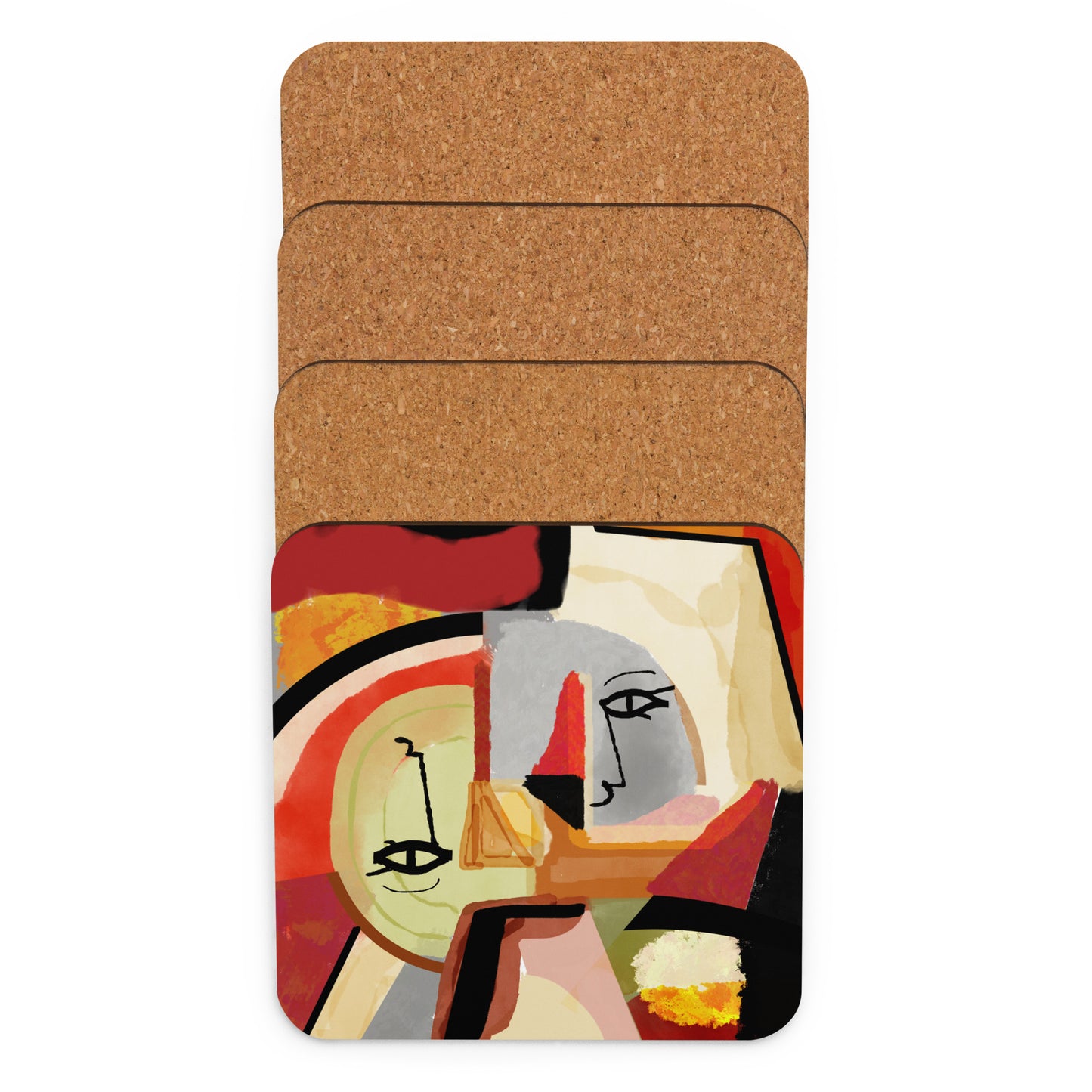 Sous-verres en liège - murmure d'automne