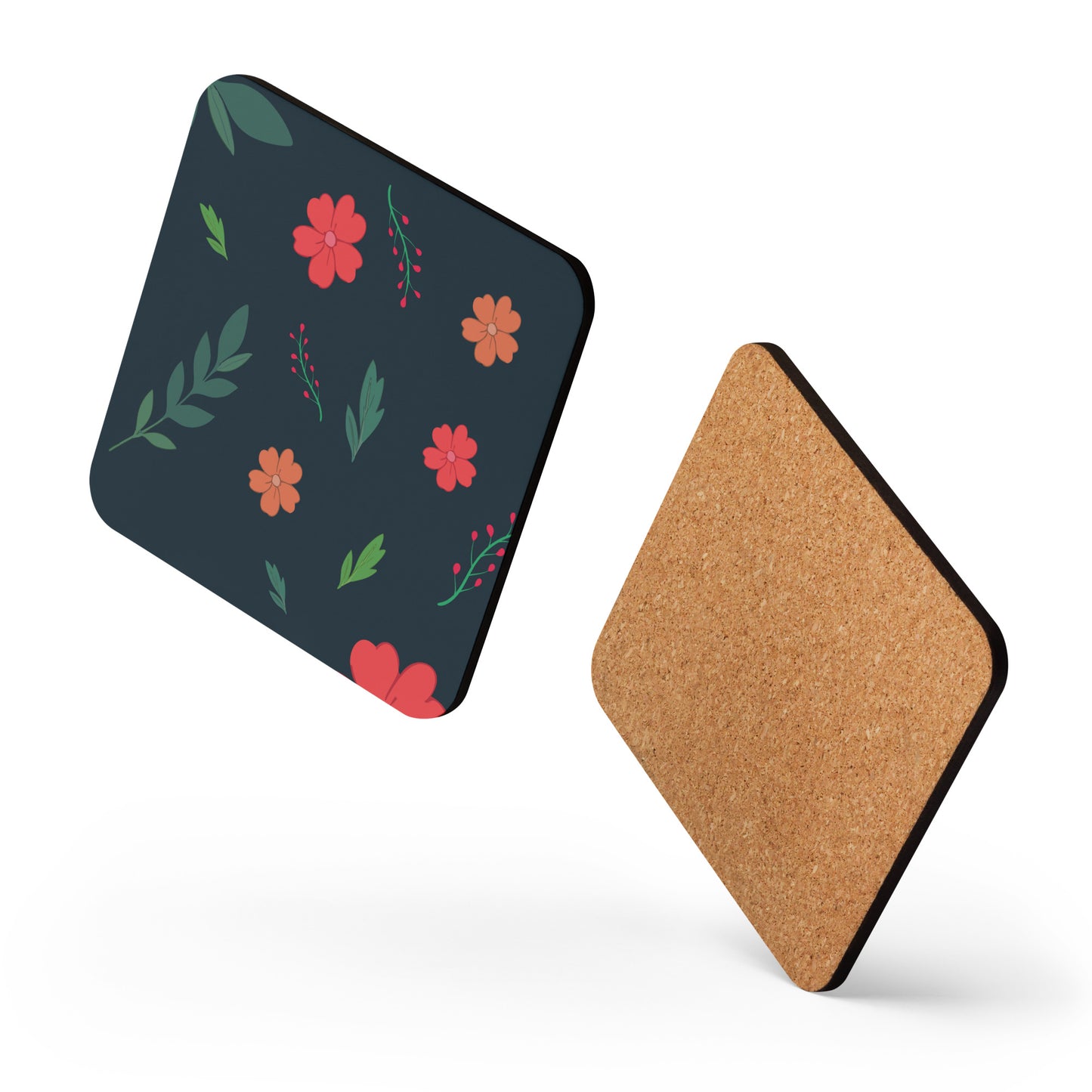 Sous-verres en liège - Night blossom