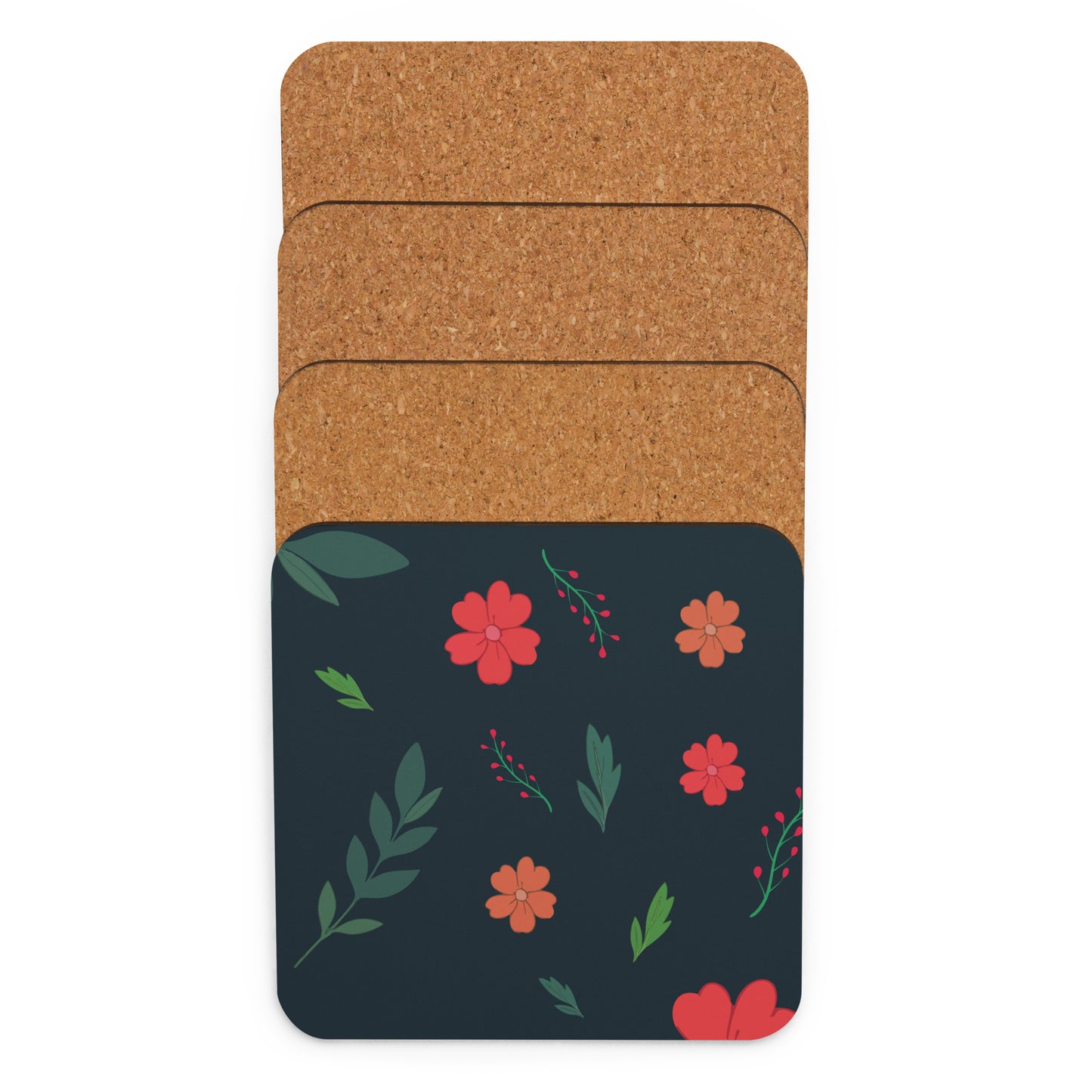 Sous-verres en liège - Night blossom