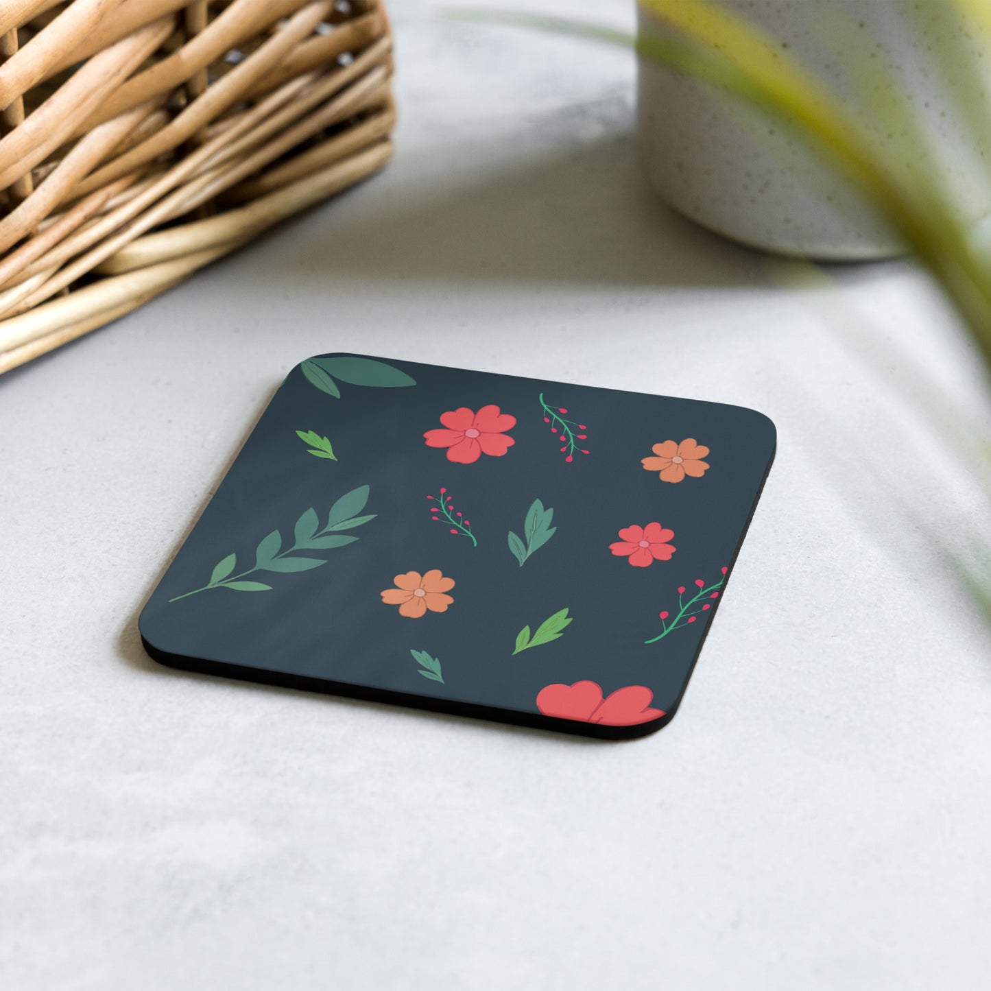 Sous-verres en liège - Night blossom