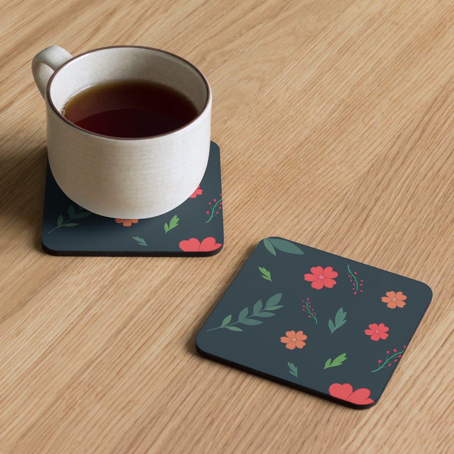 Sous-verres en liège - Night blossom