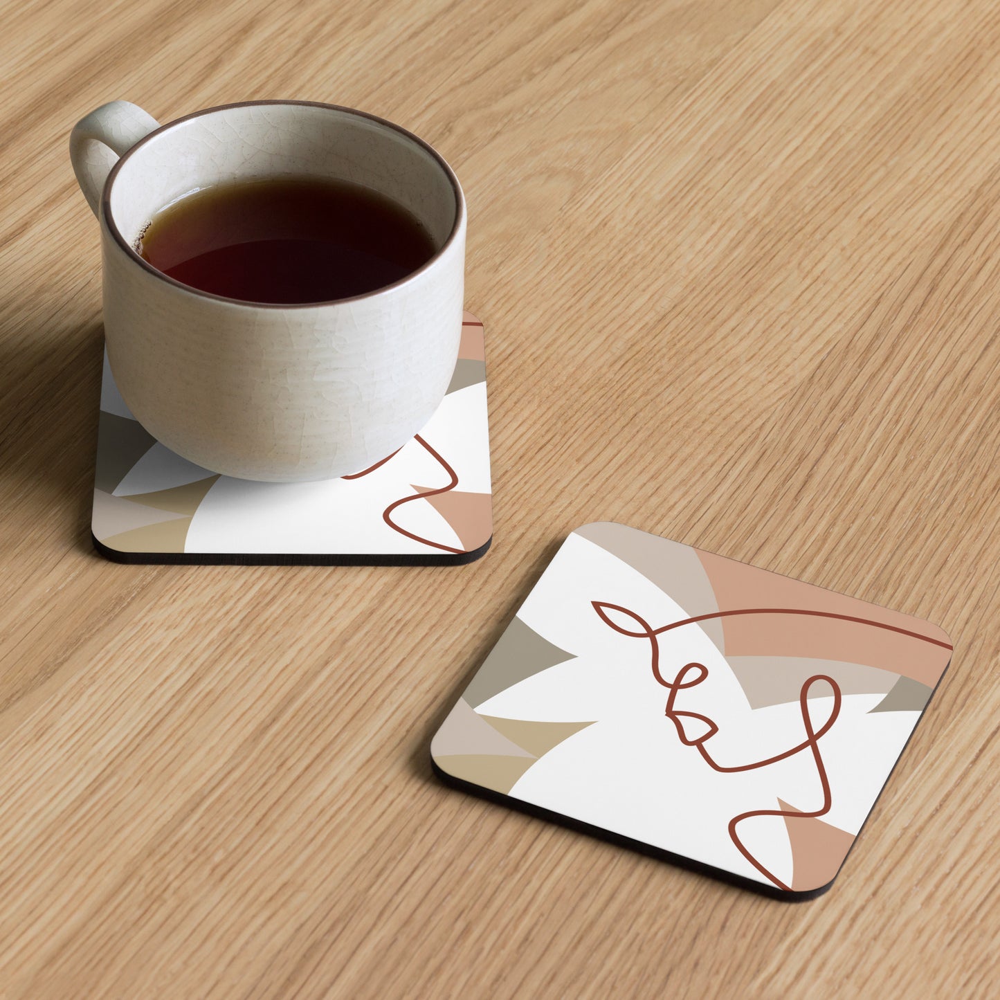 Sous-verres en liège - Intuition désertique