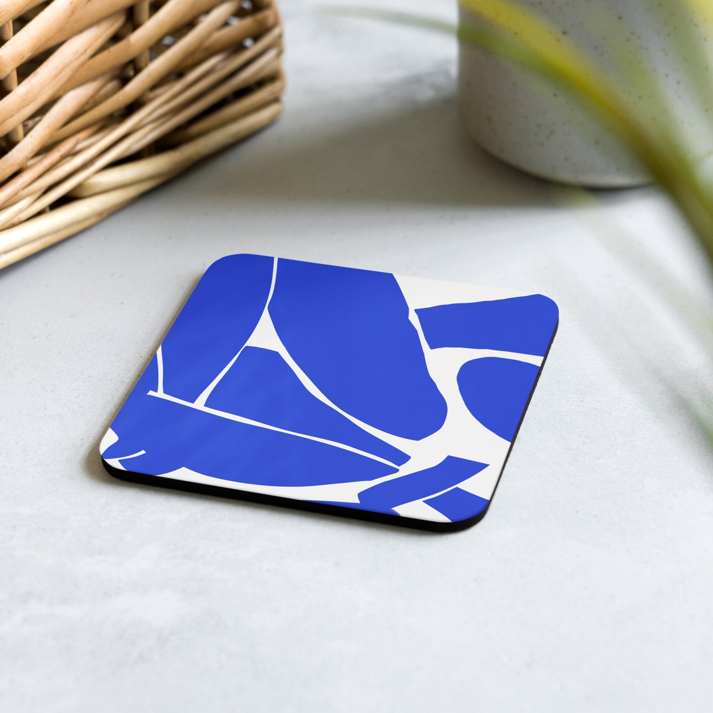 Sous-verres en liège - Nu bleu