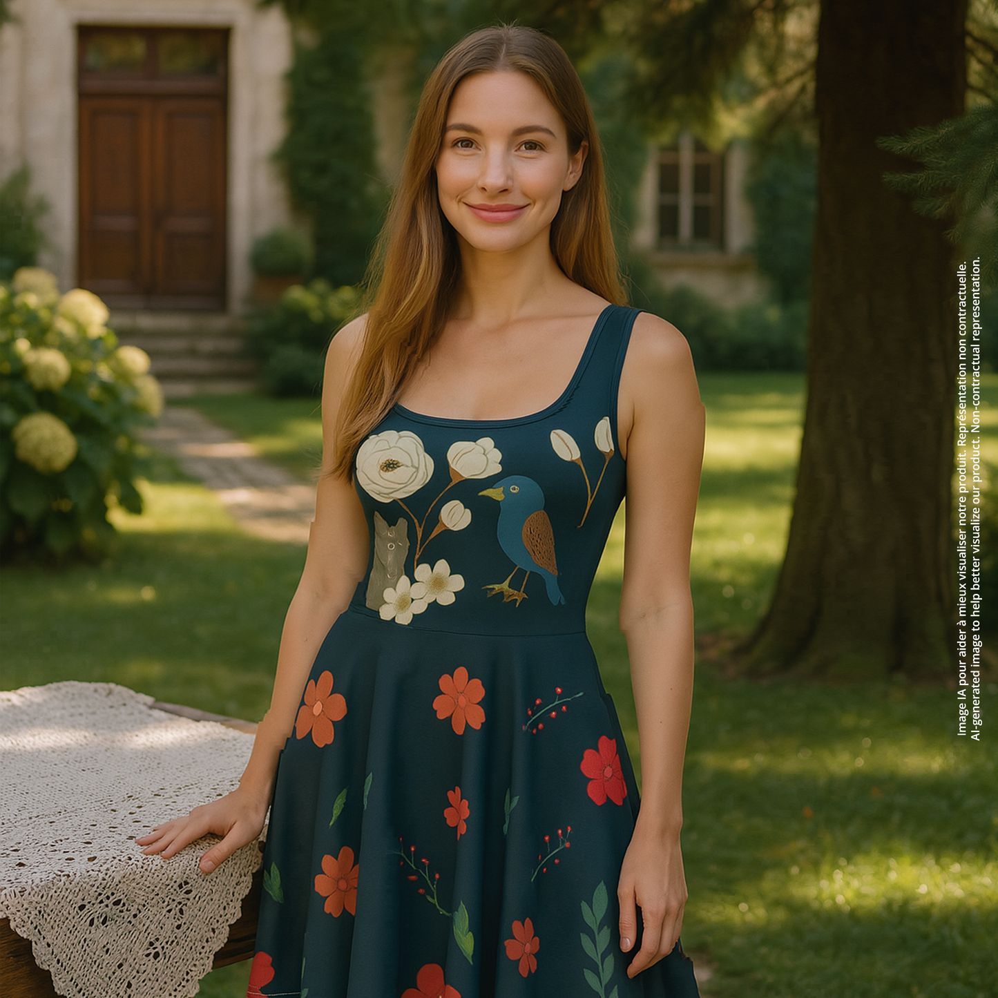 Robe Patineuse - chat sent bon
