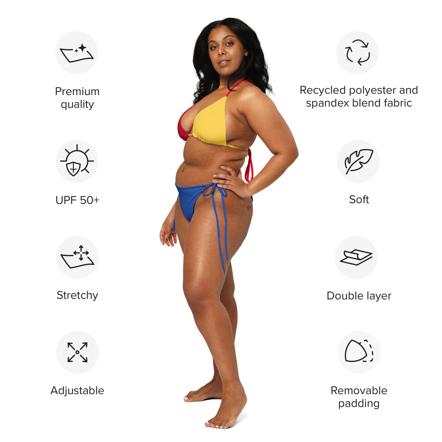 Bikini recyclé all over trois couleur - Artyoti 