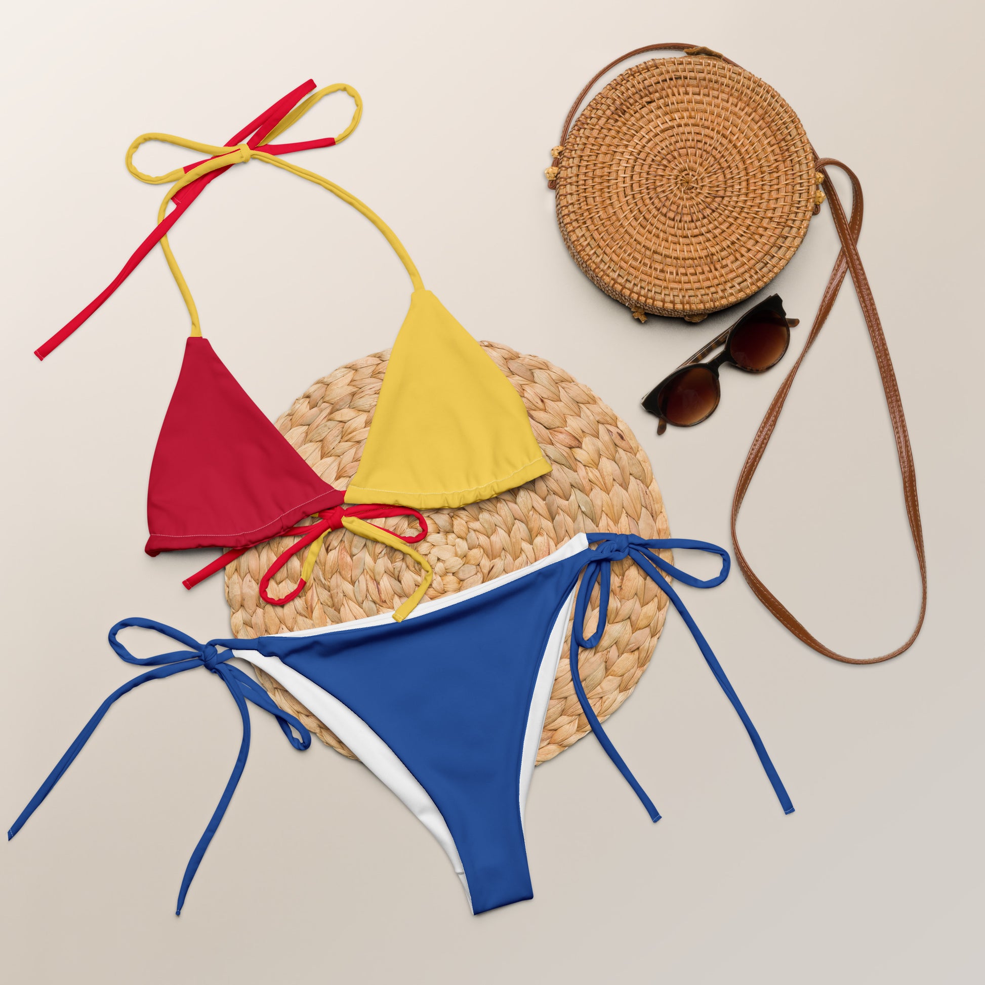 Bikini recyclé all over trois couleur - Artyoti 