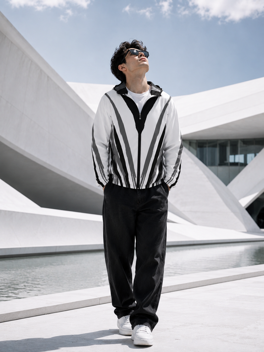 Men's Windbreaker - White Tiger