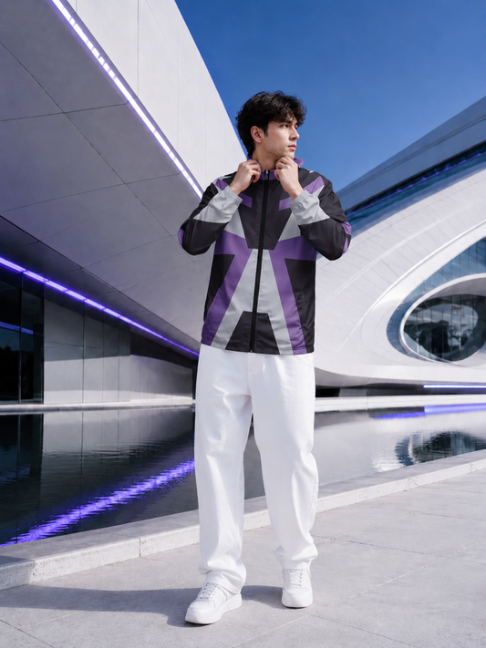 Men's Windbreaker - Disco Purple