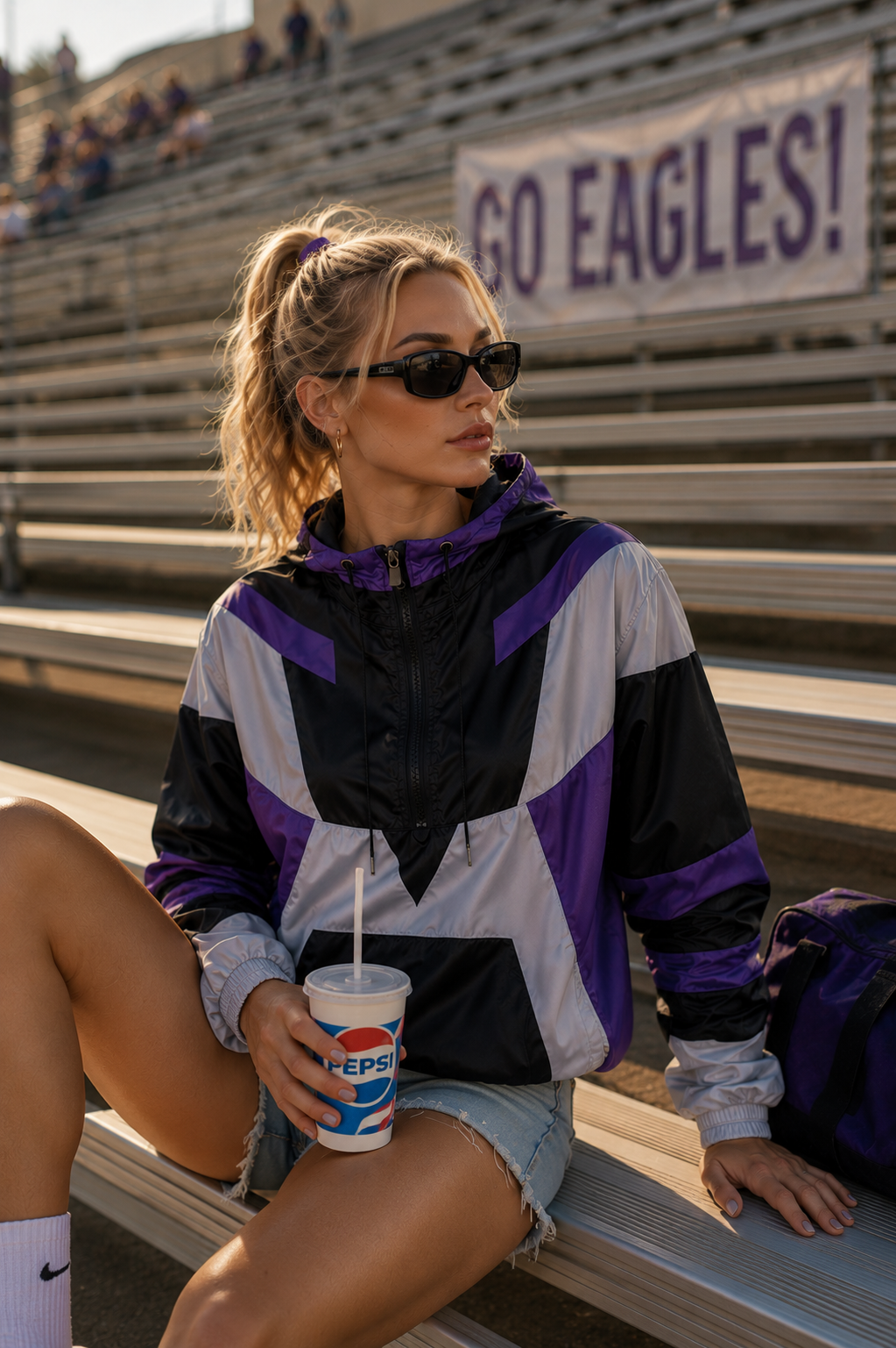 Women's Designer Windbreaker - Disco Purple