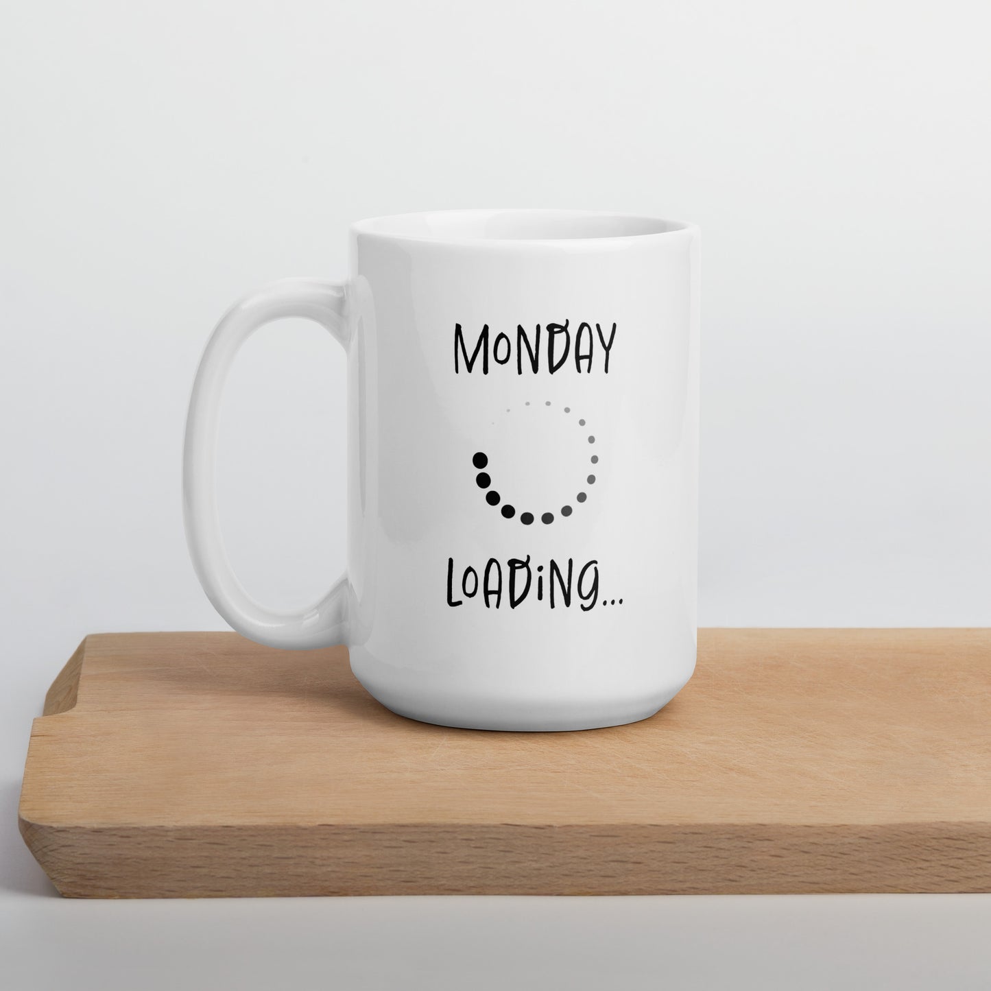 Mug Blanc Brillant - Monday loading - Artyoti 