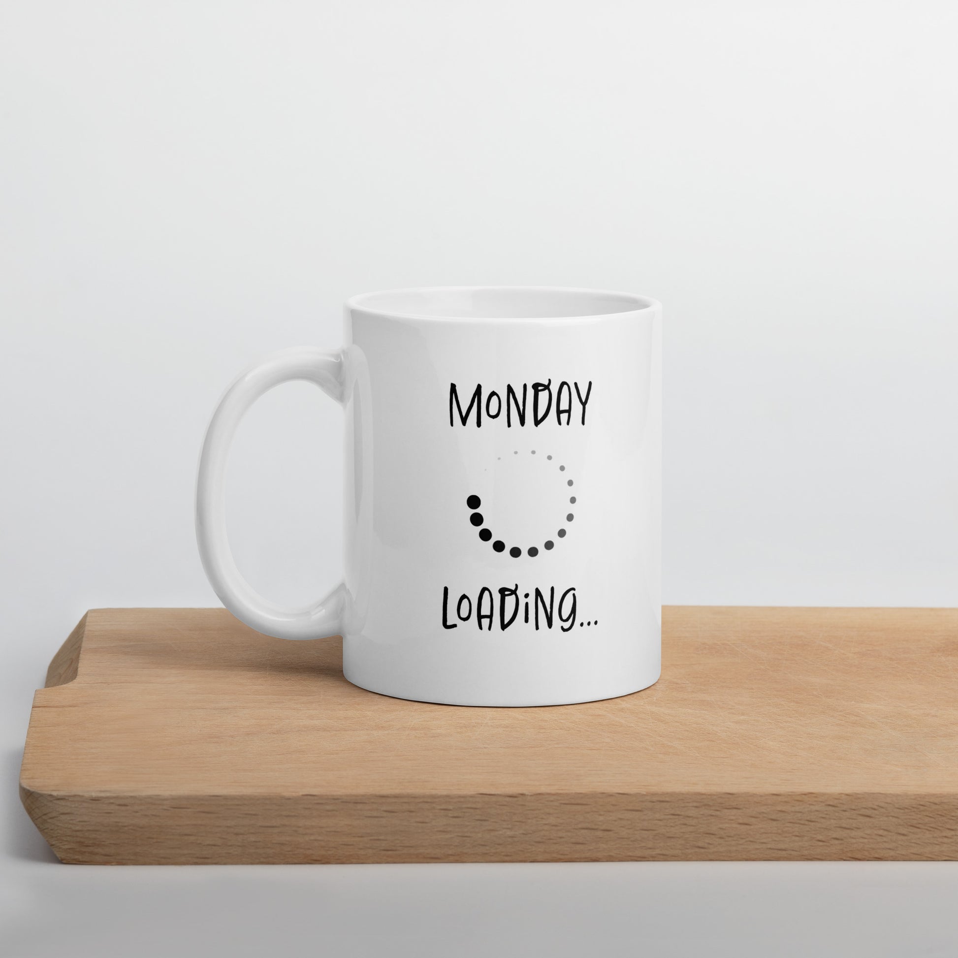 Mug Blanc Brillant - Monday loading - Artyoti 