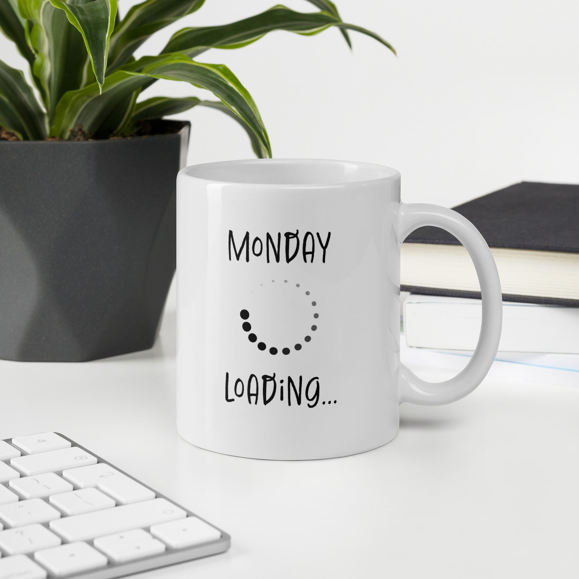 Mug Blanc Brillant - Monday loading - Artyoti 
