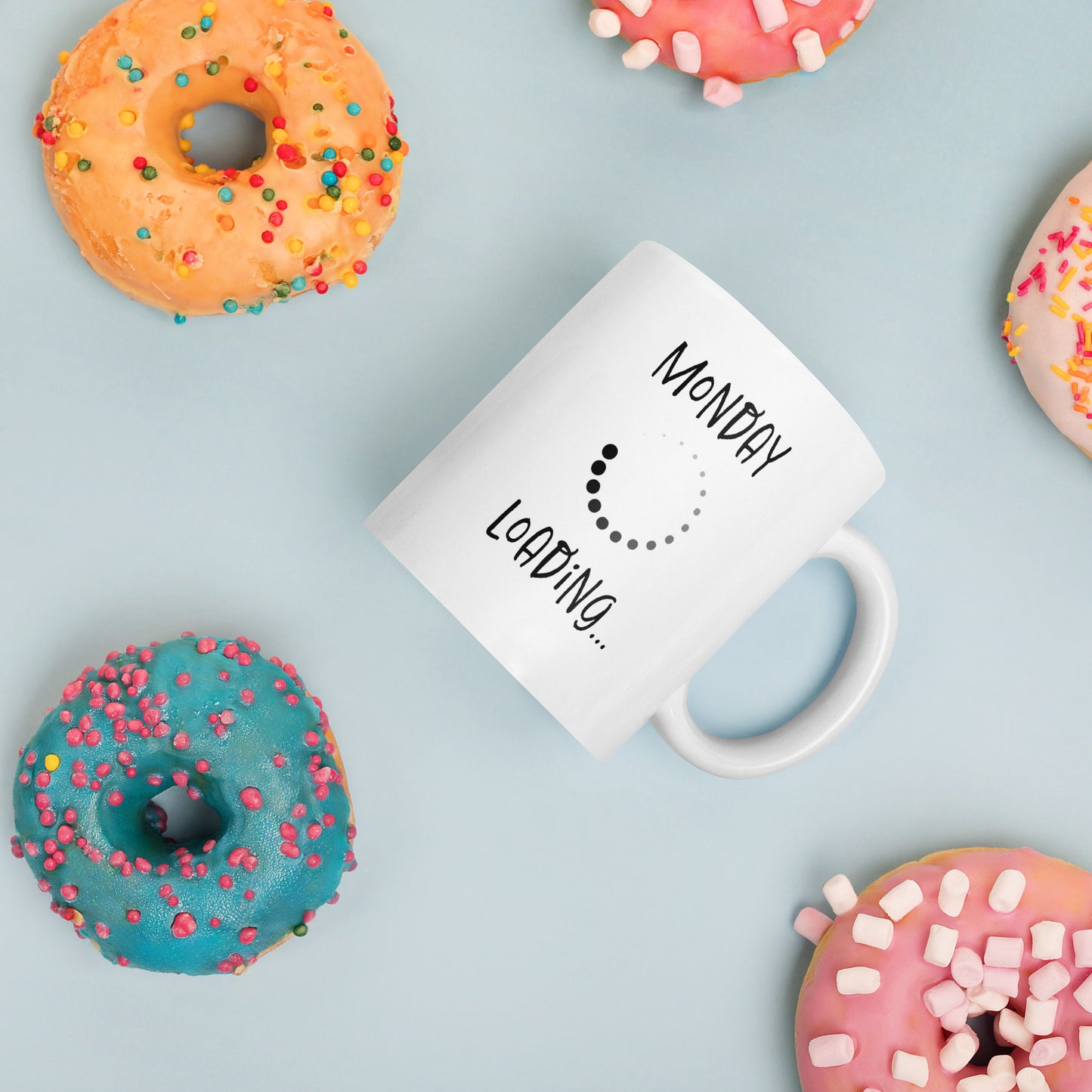 Mug Blanc Brillant - Monday loading - Artyoti 