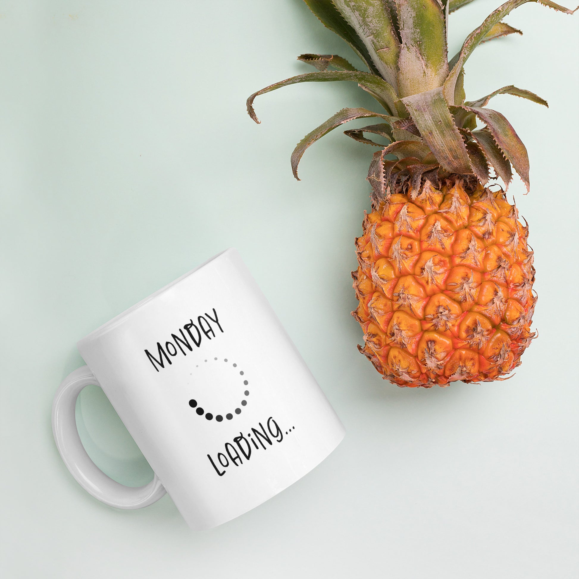 Mug Blanc Brillant - Monday loading - Artyoti 