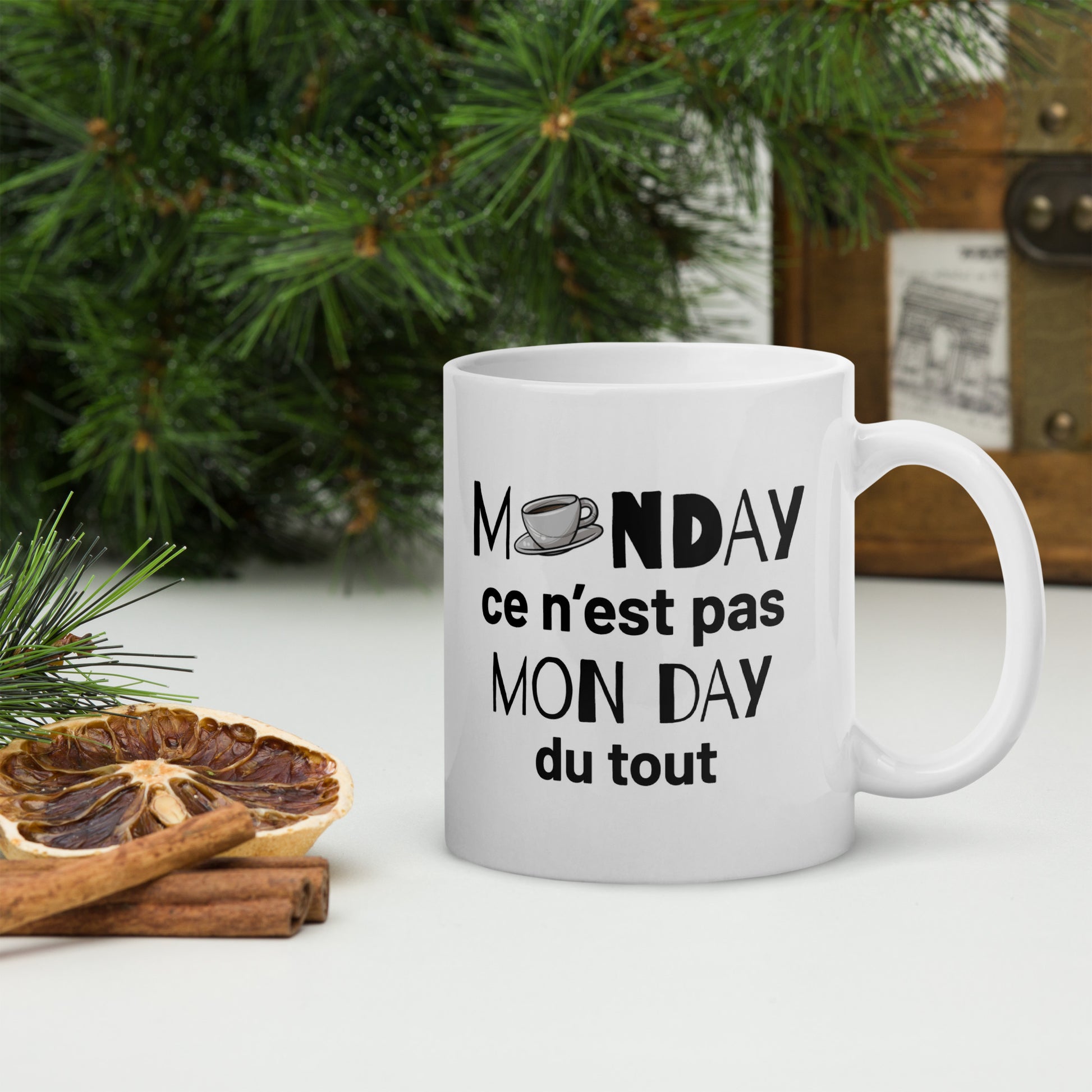 Mug Blanc Brillant - Monday n'est pas mon day du tout - Artyoti 