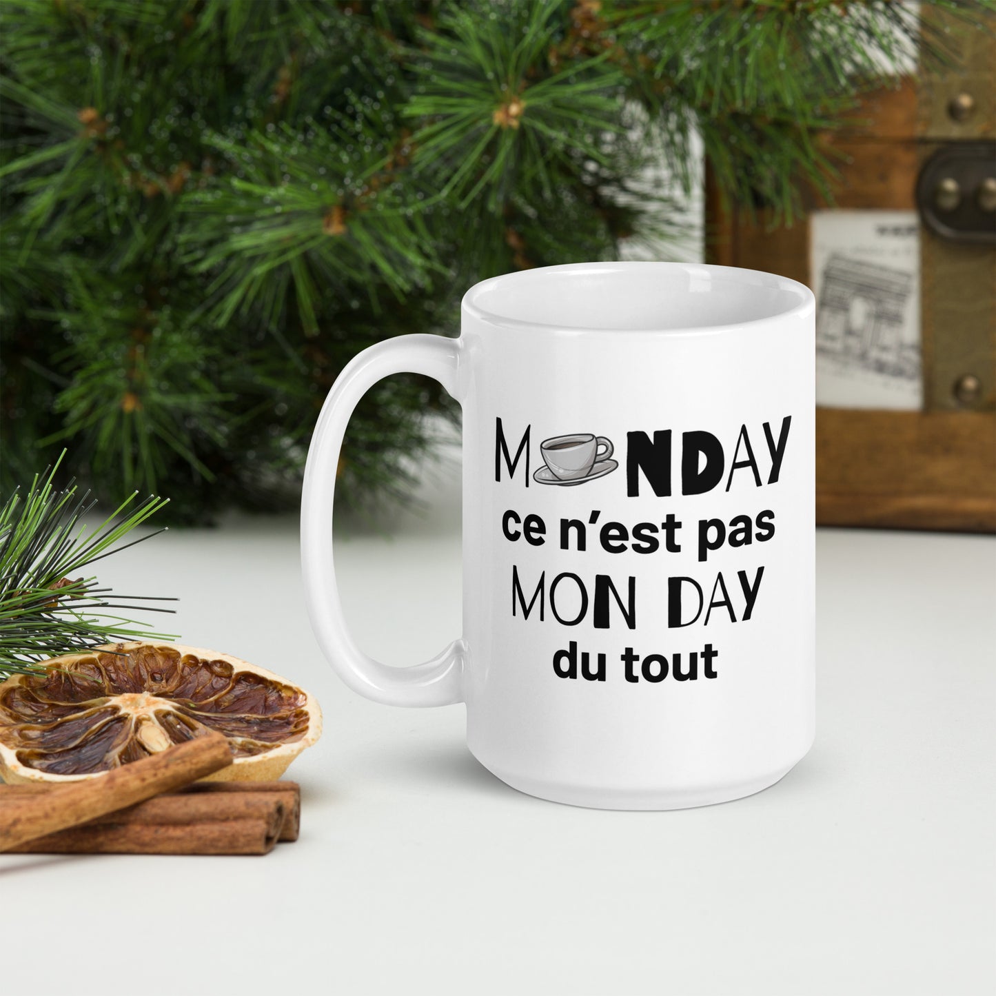 Mug Blanc Brillant - Monday n'est pas mon day du tout - Artyoti 