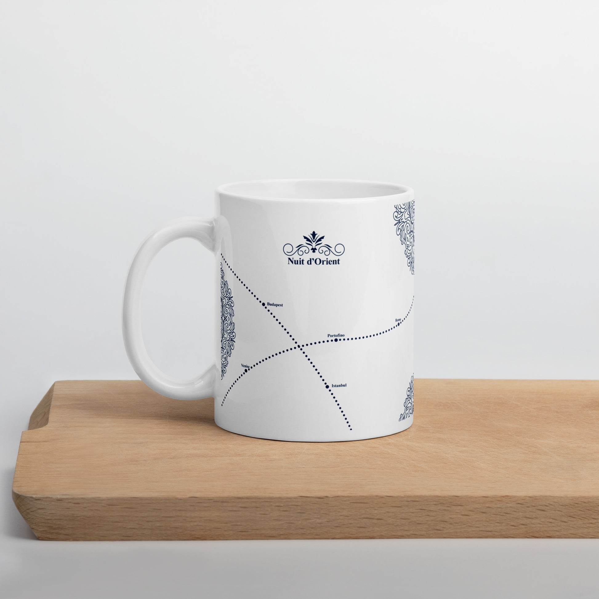 Mug Blanc Brillant - Nuit d'Orient - Artyoti 