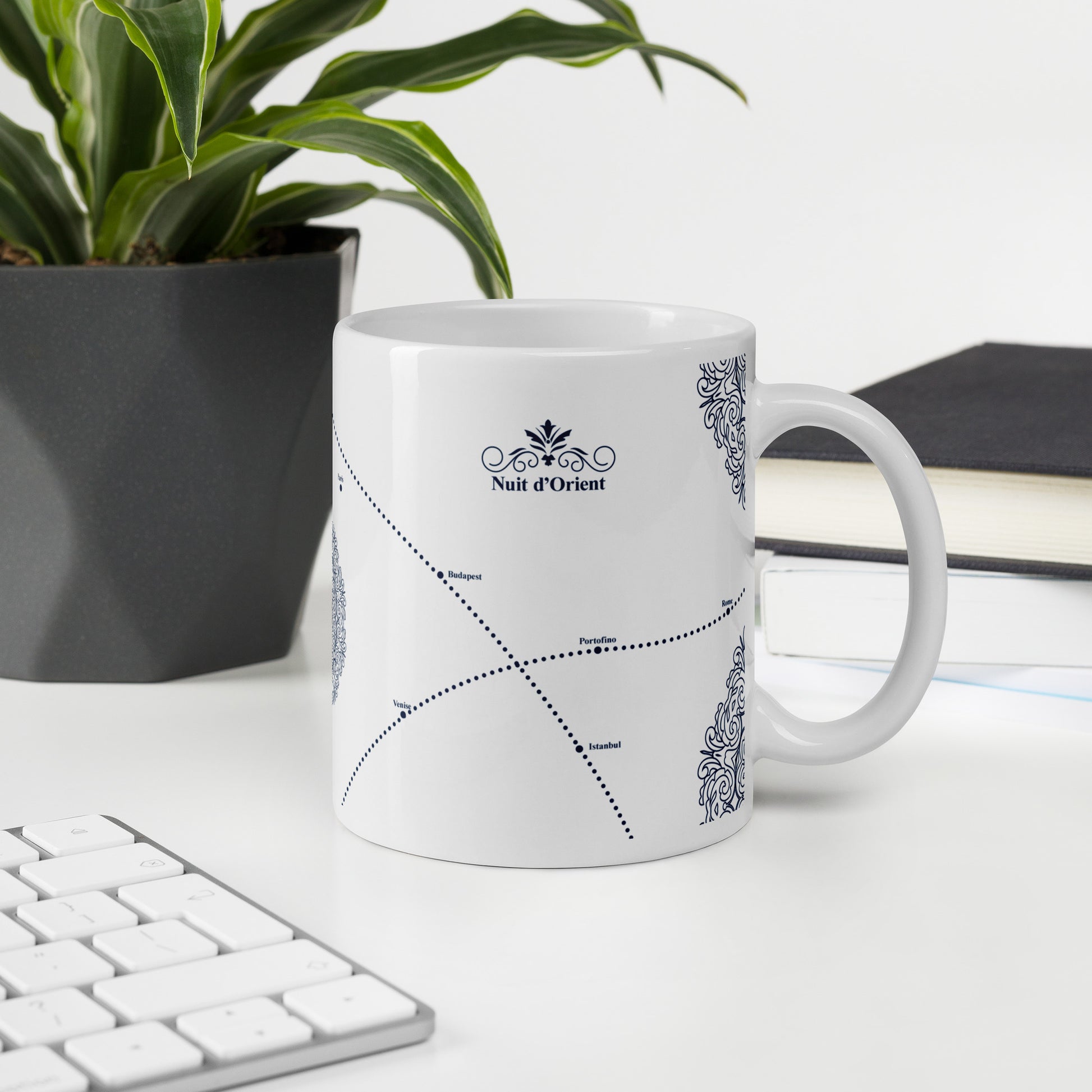 Mug Blanc Brillant - Nuit d'Orient - Artyoti 