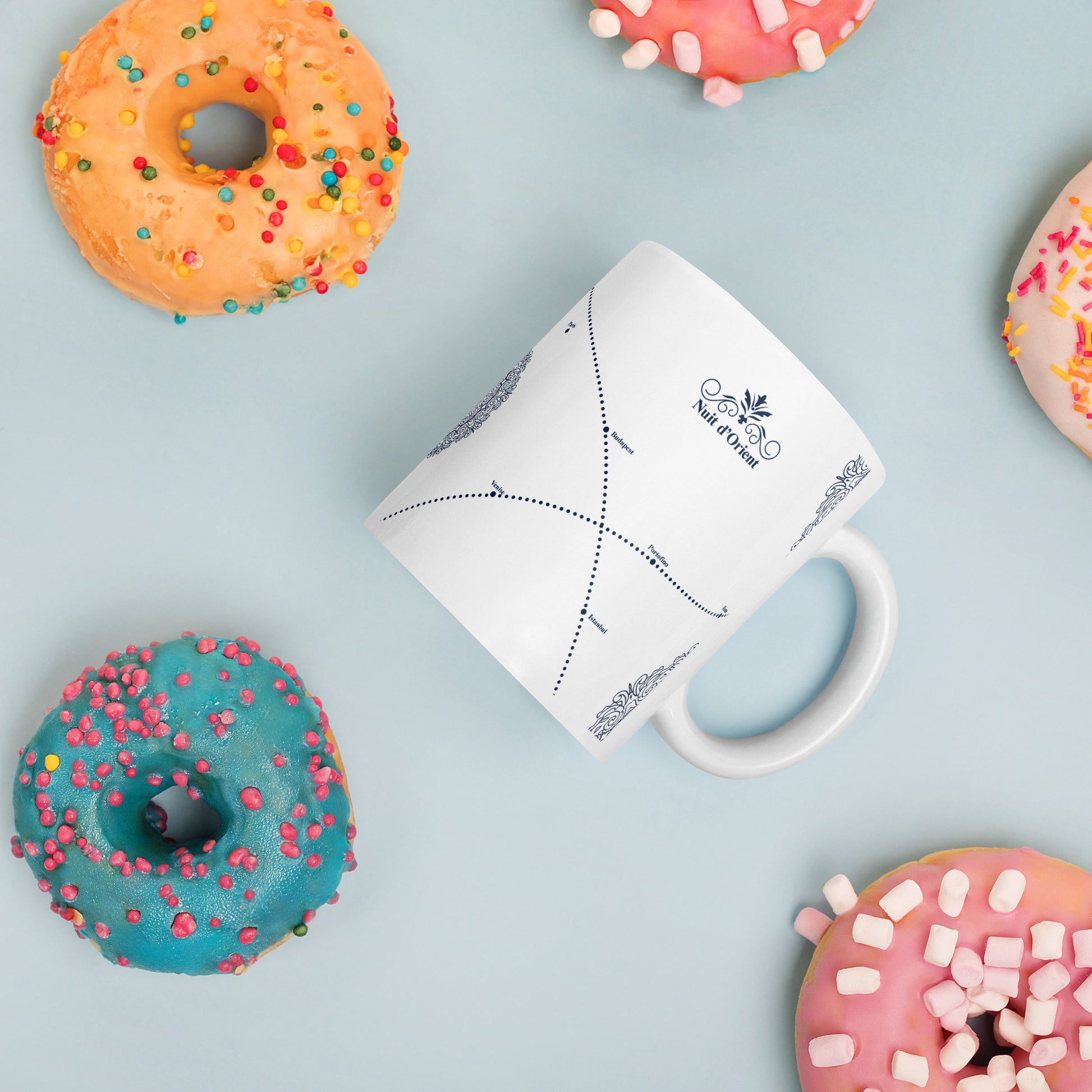 Mug Blanc Brillant - Nuit d'Orient - Artyoti 