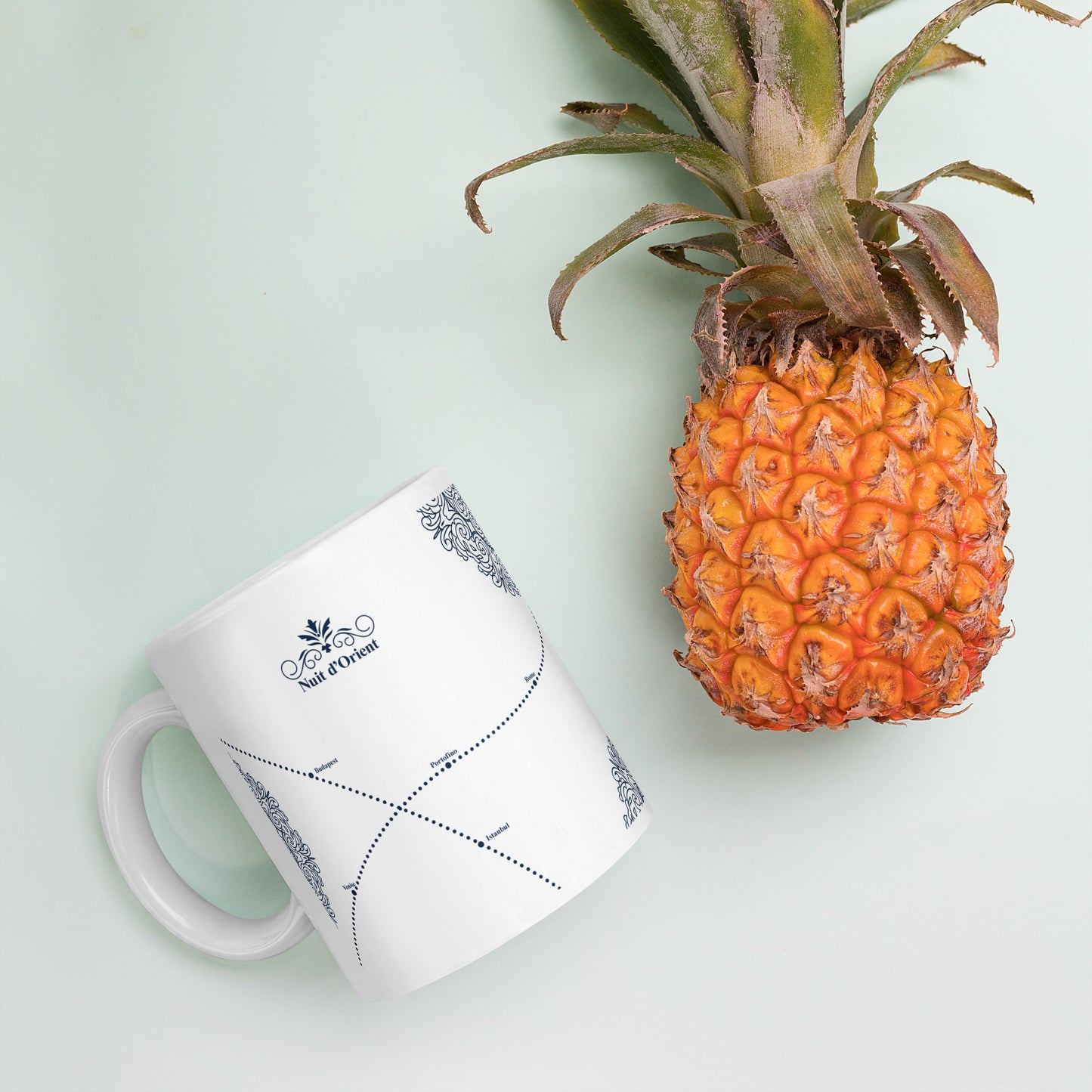 Mug Blanc Brillant - Nuit d'Orient - Artyoti 