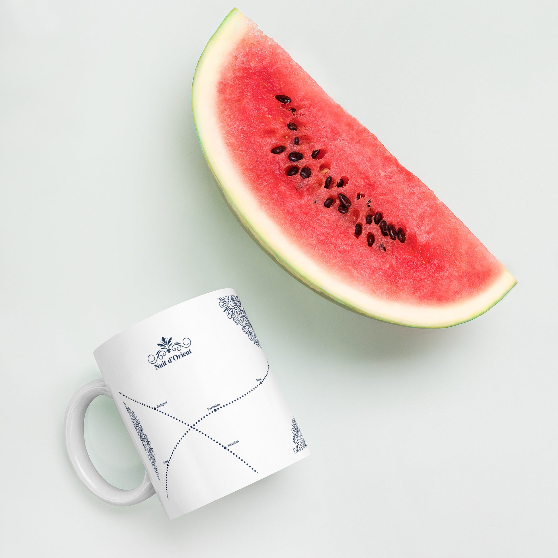 Mug Blanc Brillant - Nuit d'Orient - Artyoti 