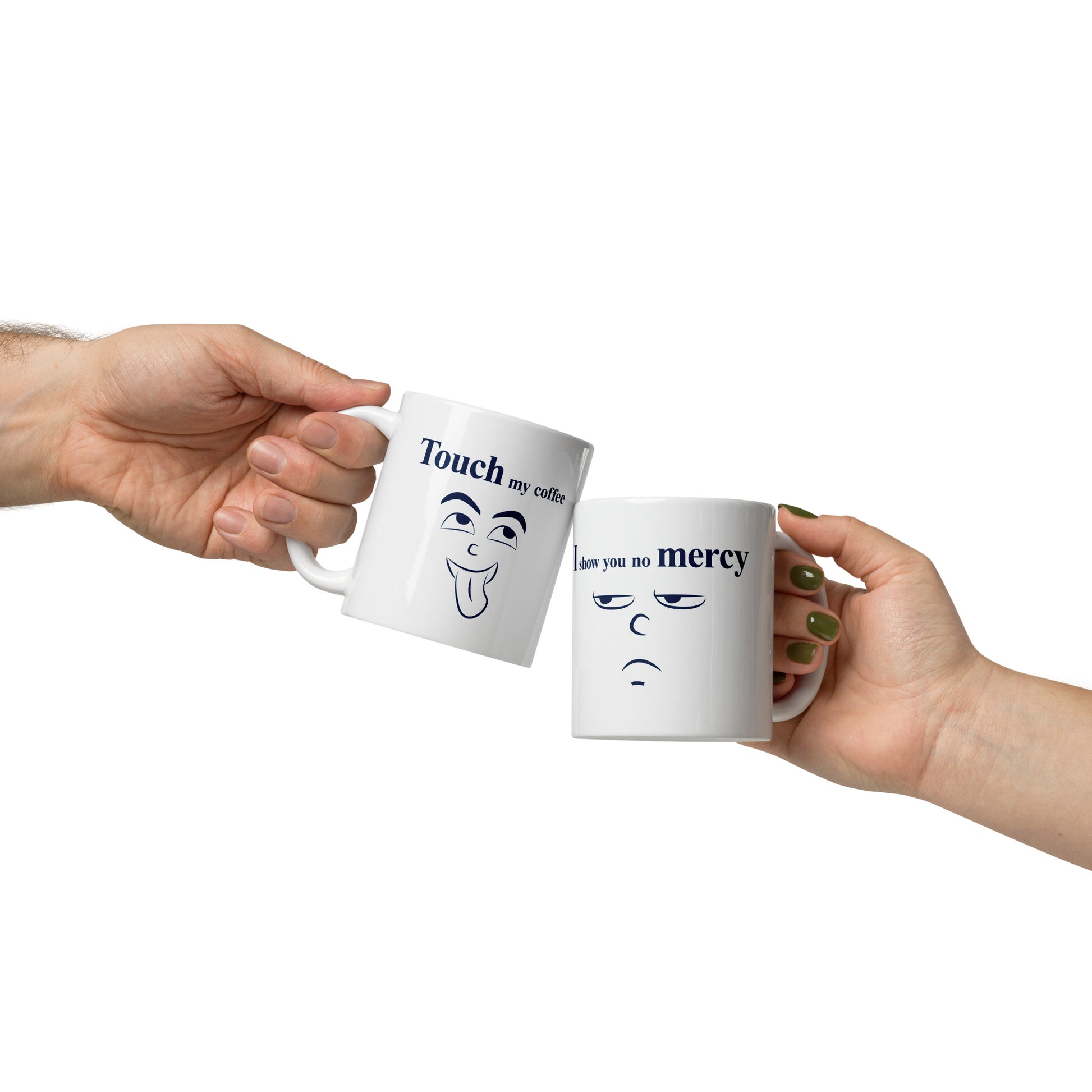 Mug Blanc Brillant - don't touch my coffee - Artyoti 