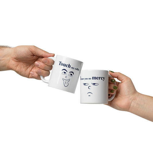 Mug Blanc Brillant - don't touch my coffee - Artyoti 