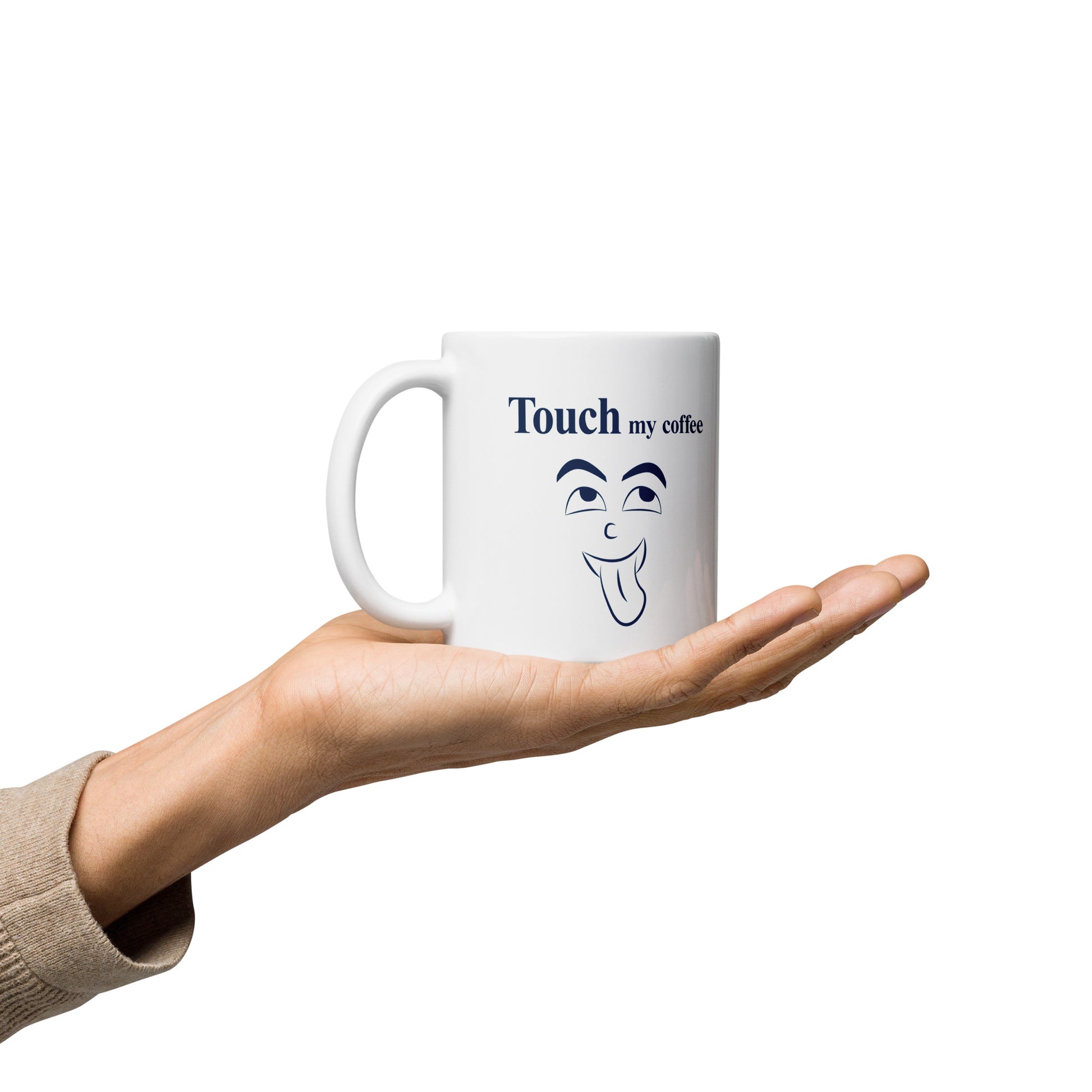 Mug Blanc Brillant - don't touch my coffee - Artyoti 