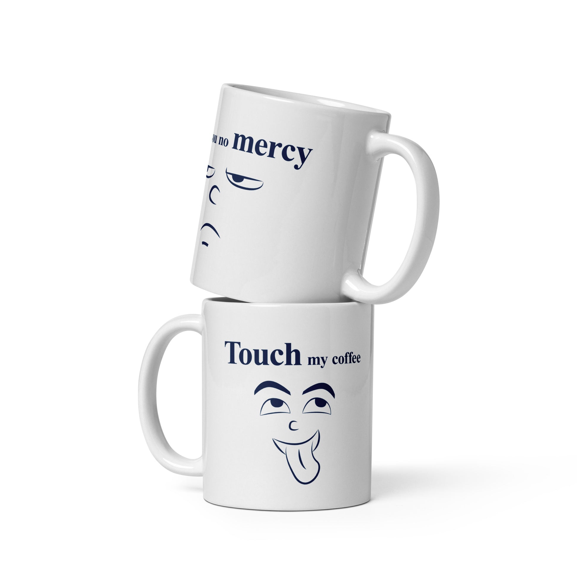 Mug Blanc Brillant - don't touch my coffee - Artyoti 