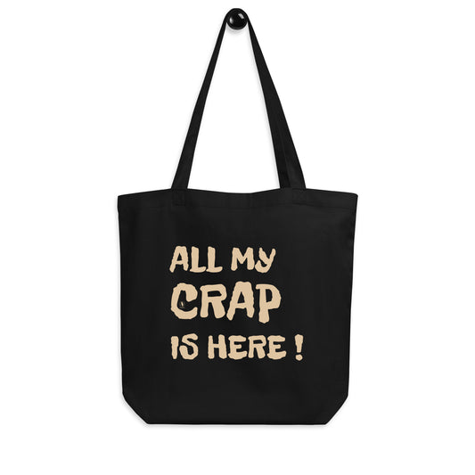 Tote bag en coton bio - All my crap is here ! - Artyoti 