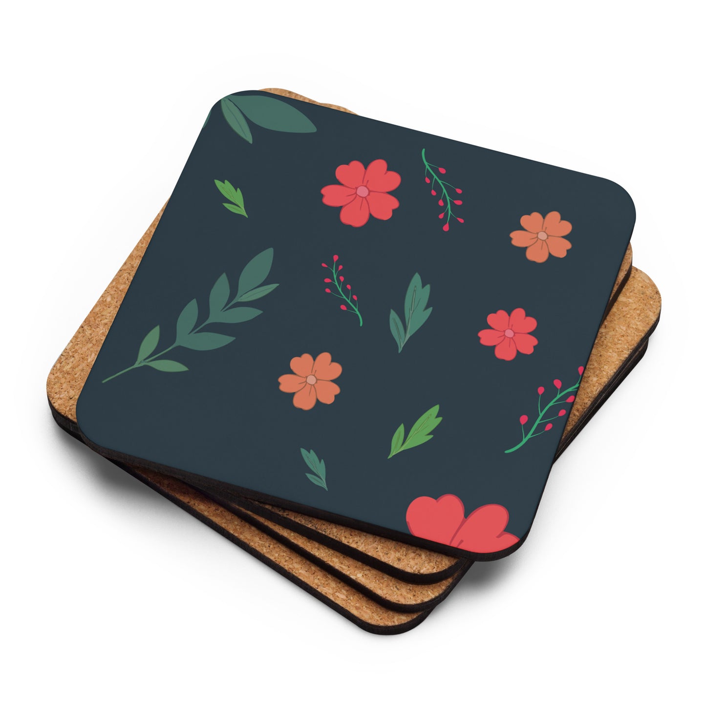 Sous-verres en liège - Night blossom